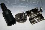 6 pin circular male DIN connector 