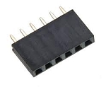 Female header 6-pin standard 0.1