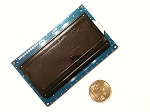 20x4 Serial LCD Module Amber on Black